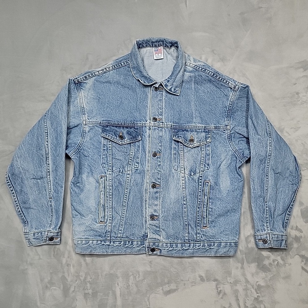 VTG Tyca Denim Jacket Mens Medium Blue Greyhound Lover Embroidered Made‎ In USA